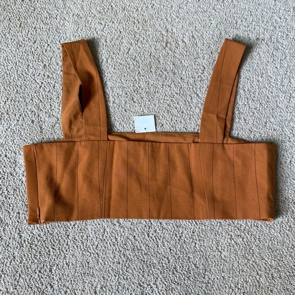 NWT Danielle Bernstein pin stripe loose fit crop top - Picture 5 of 5